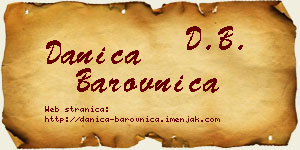 Danica Barovnica vizit kartica